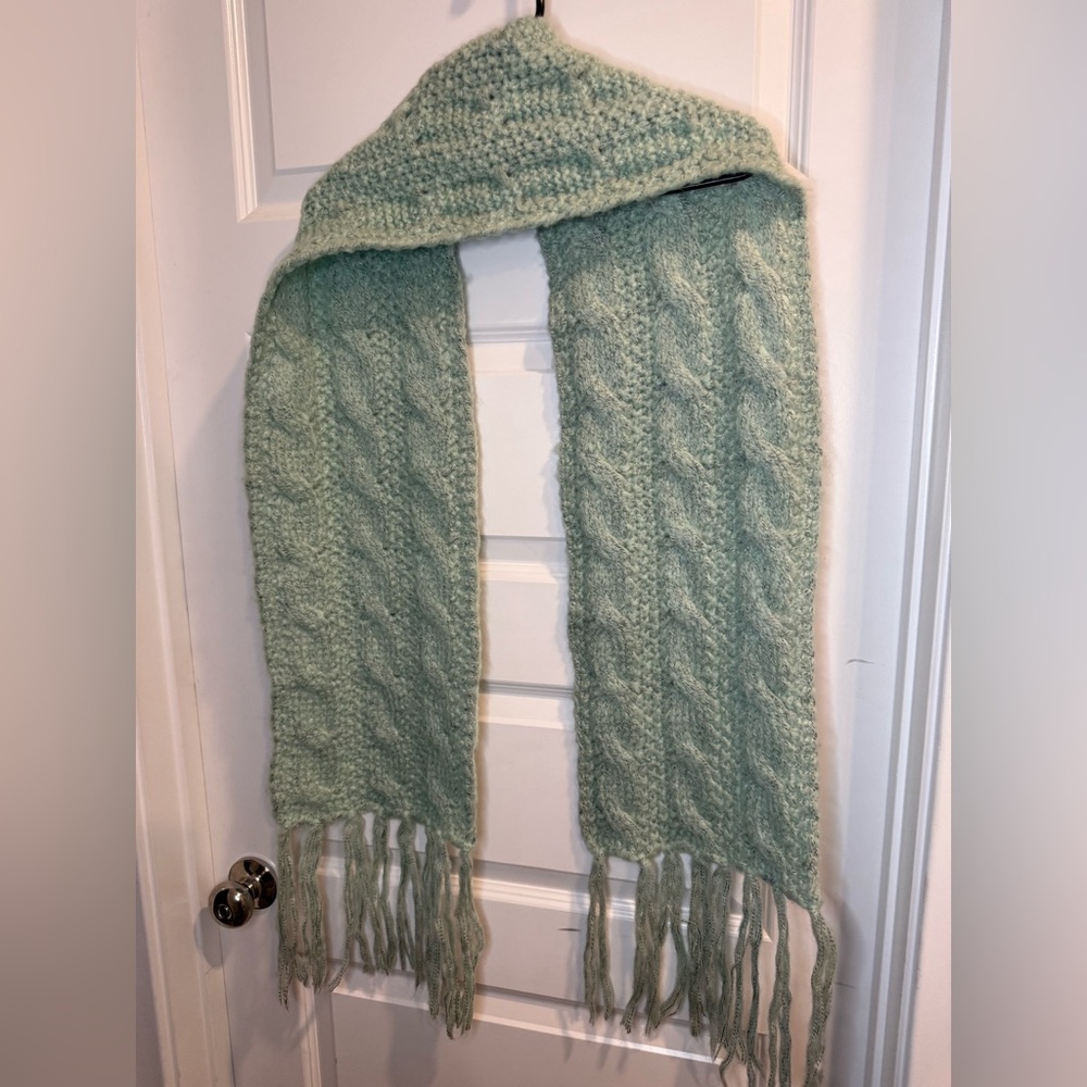 a new day Mint Green Knit Scarf